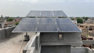 solar panel on small house